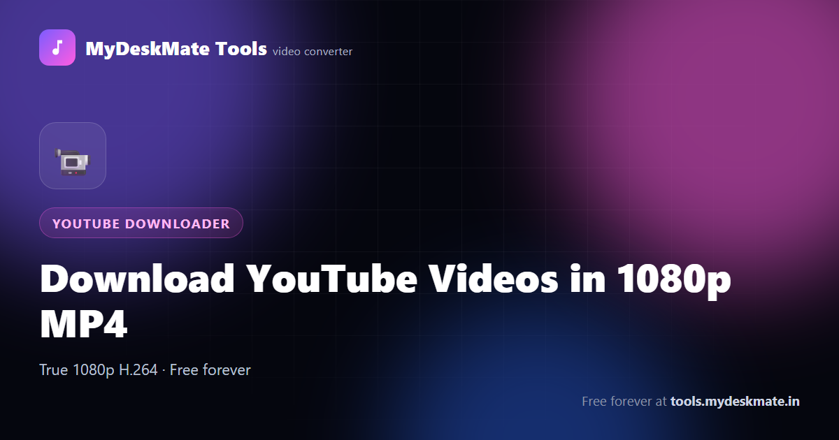 Download YouTube videos in true 1080p MP4