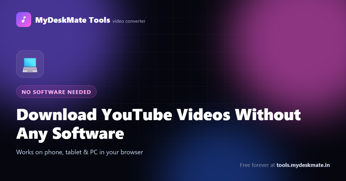 Download YouTube videos without installing any software