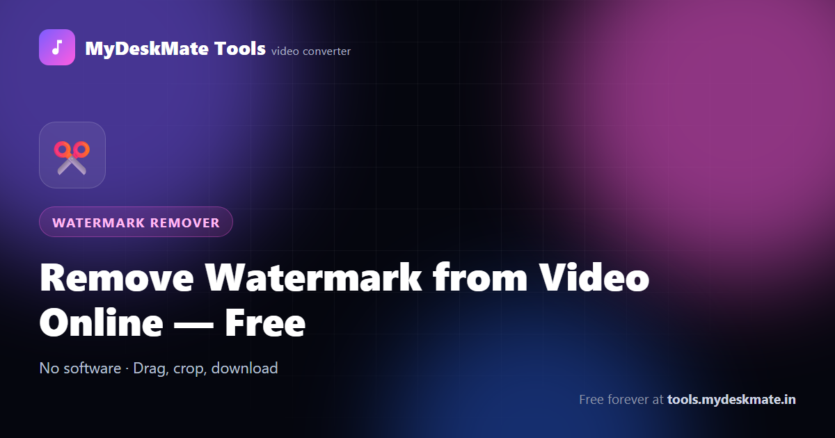 Remove watermark from a video online for free