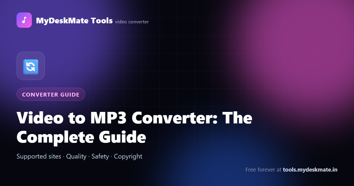Video to MP3 converter complete guide