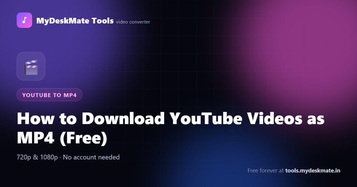 Download YouTube videos as MP4 for free